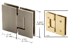 CRL Brushed Nickel Vienna 180 Series Glass-to-Glass Hinge