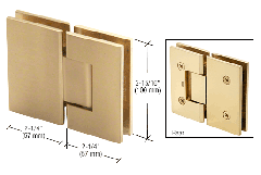 CRL Satin Brass Vienna 180 Series Wall Mount Offset Back Plate Hinge