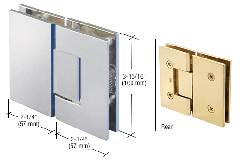 CRL Chrome 180 Degree Glass-to-Glass Positive Close Vienna Hinge