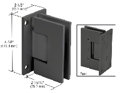 CRL Matte Black Wall Mount Victoria Series Hinge