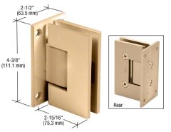 CRL Satin Brass Wall Mount Victoria Series Hinge