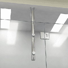 CRL Polished Stainless Steel 33" Two Point Vertical Post System