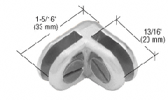 CRL Chrome Two-Way 90 Degree Display Connector