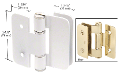 CRL White Stainless Zurich 05 Series Wall Mount Outswing Hinge